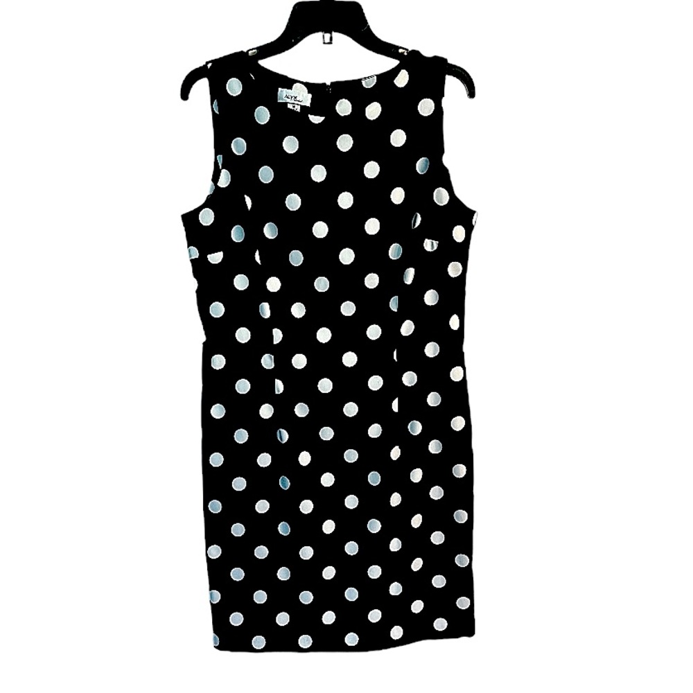 Lovely Black & White Polka Dot Sheath. Size 14.